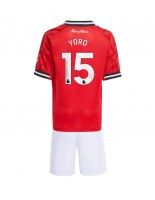 Manchester United Leny Yoro #15 Kotipaita Lasten 2025-26 Lyhythihainen (+ shortsit)